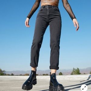 Urban outfitters black high rise mom jeans